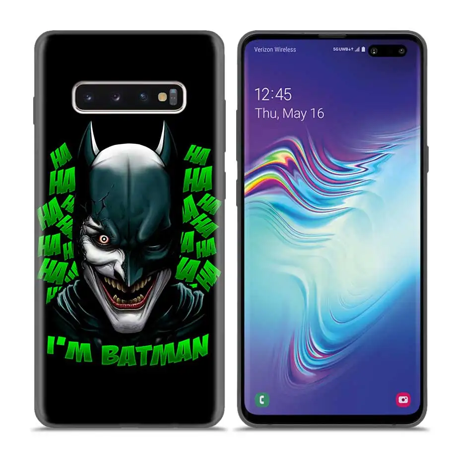 Чехол Coque для samsung Galaxy S10 S9 S8 Plus 5G A30 A50 A70 A40 A20 A10 Note 8 9 10 чехол-накладка с изображением Бэтмена Джокера Темный нож