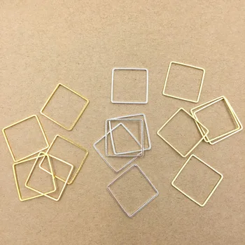 

20x1mm Square Geometric Designs Connectors Earrings Supplies Making DIY Making Multi-color Plated