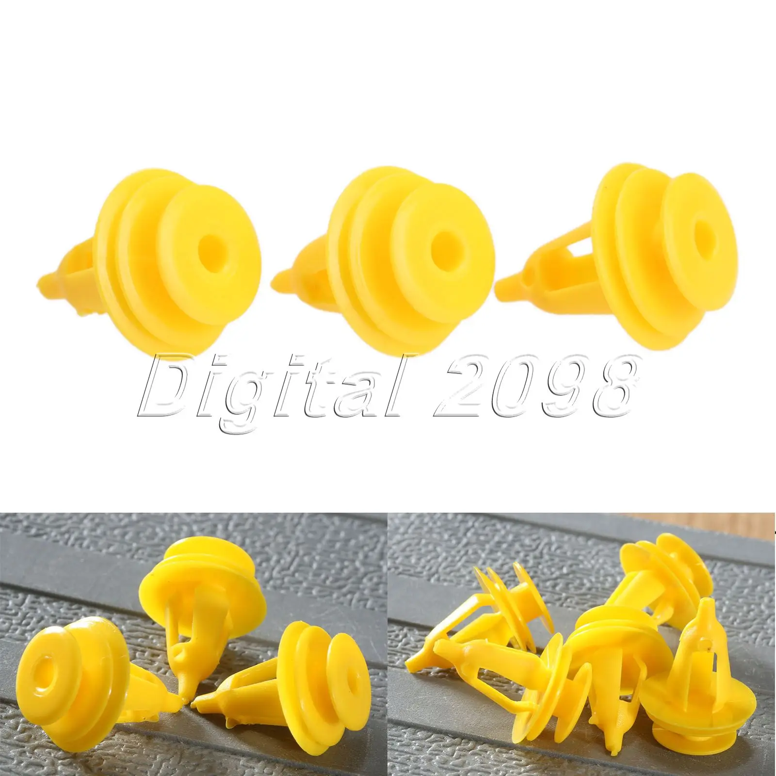 Yetaha 50Pcs 9mm Hole Fastener Clip Car Door Trim Panel Yellow Nylon Rivet Auto Retainer Clips For Jeep Grand Cherokee | Автомобили и