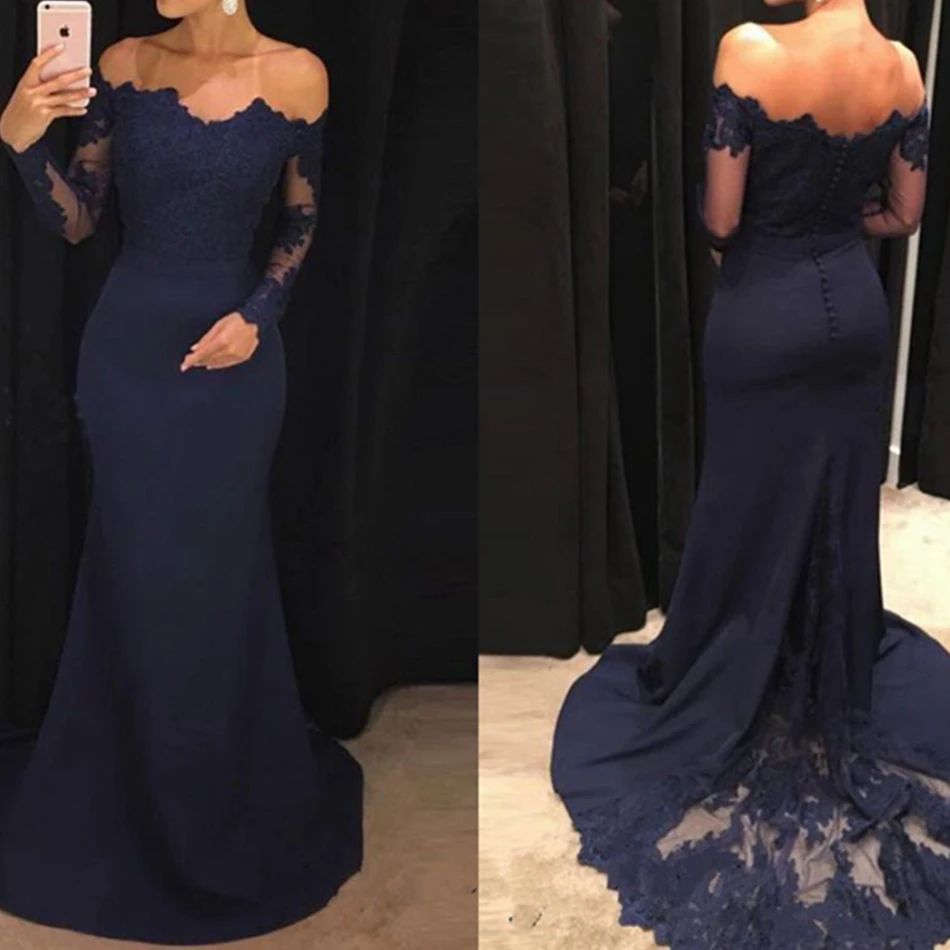 off-the-shoulder-navy-blue-mermaid-prom-dresses-long-sleeves-lace-satin-evening-dresses-formal-evening-dress-elegant-prom-dress-formal-gowns