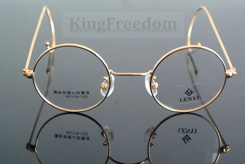 Винтажные круглые оправы для очков 42 мм, оправа для очков John Lennon Steve Jobs, очки с полным ободом Rx able