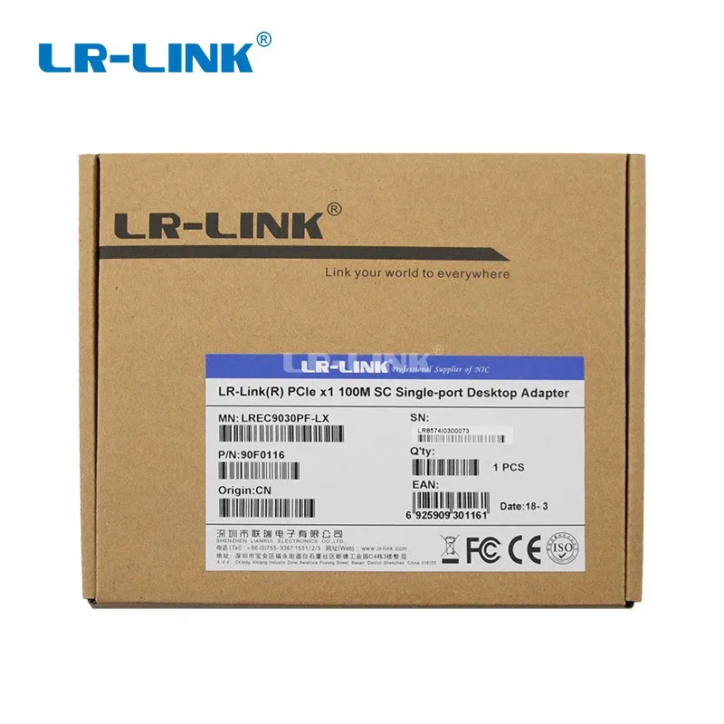LR LINK 9030PF LX 100Mb Fiber optical Lan adapter Nic 100FX pci express x1 ethernet network 5
