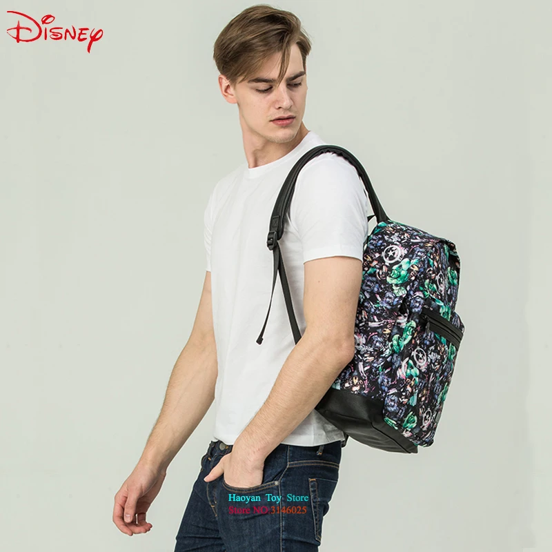 

Disney Fashion Marvel Camouflage Team Bag Avenger Father Bag Painted Backpack Young Boy Dutdoor Multifunctional Should Backpack