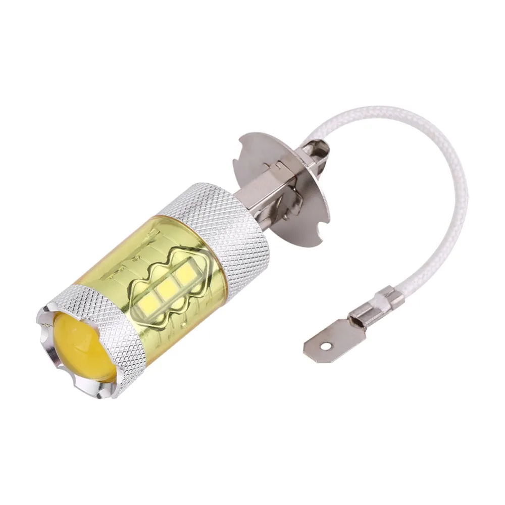 1 пара/2 шт 12-24 в 80 Вт H3 16SMD светодиодный желтый автомобильный противотуманный фонарь лампы