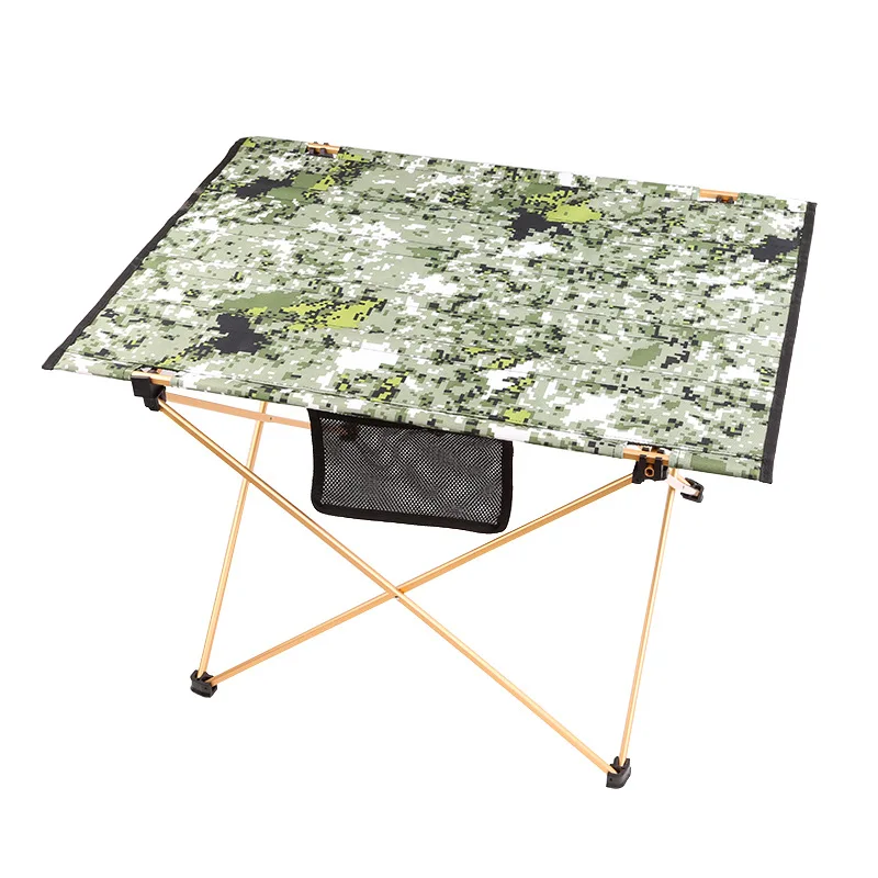 Outdoor Aluminum Alloy Camouflage Folding Table Barbecue and Chair Camping Portable Beach