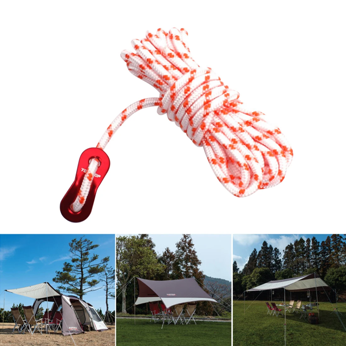 New 3.5mx4mm Quick Knot Tent Wind Rope Buckle Anti slip Wind Proof