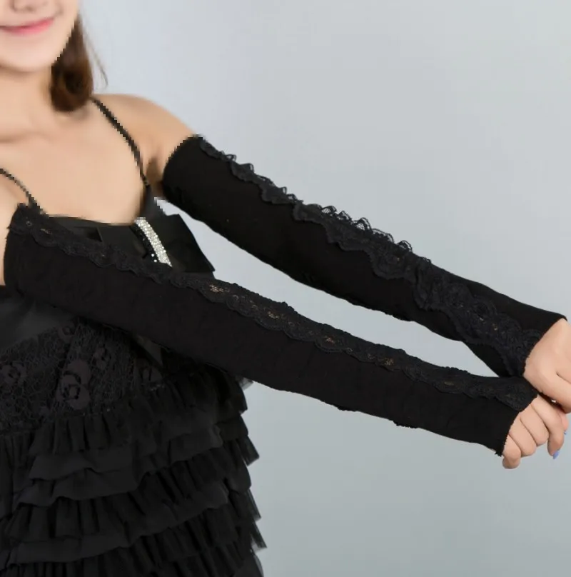 Fashion Women Arm Sleeve Cotton Warm Hand Set Lace Exquisite All match