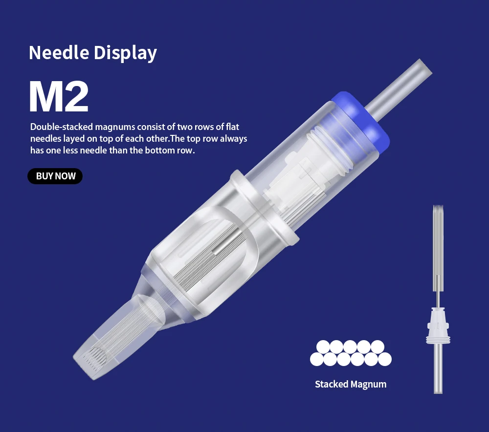 Клеймо 20 шт картридж иглы Одноразовые стерилизованные Перманентный макияж пирсинг иглы для татуировки ручка машина EN08-M2