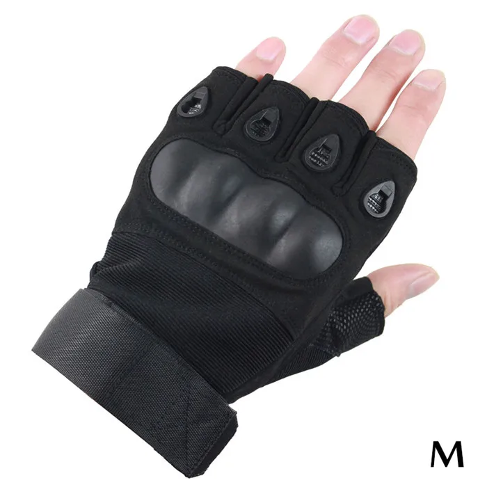 CAMOLAND военные тактические перчатки для спорта на открытом воздухе, мотоциклетные перчатки на полный палец, боевые перчатки для пейнтбола, стрельбы, мужские боевые варежки - Цвет: H Black M