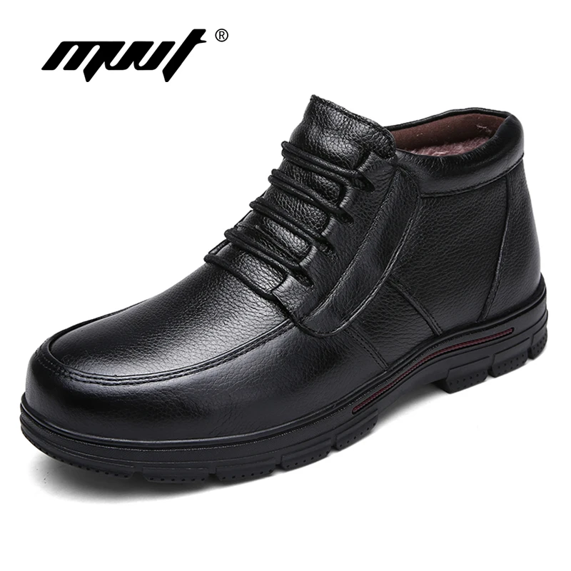 Neve Inverno Prova Quente marrom Da Genuíno Plataforma Botas Tornozelo Sapatos Couro Água Preto Tamanho À Super De Plust D' Homens Mvvt Do f8pq4
