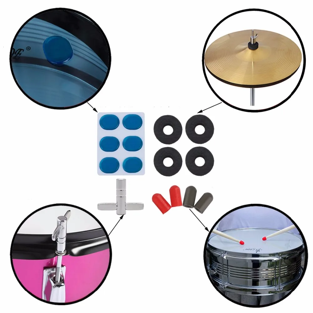 SLADE 4sets Percussion Accessories about Snare Drum Mute Pad Drum