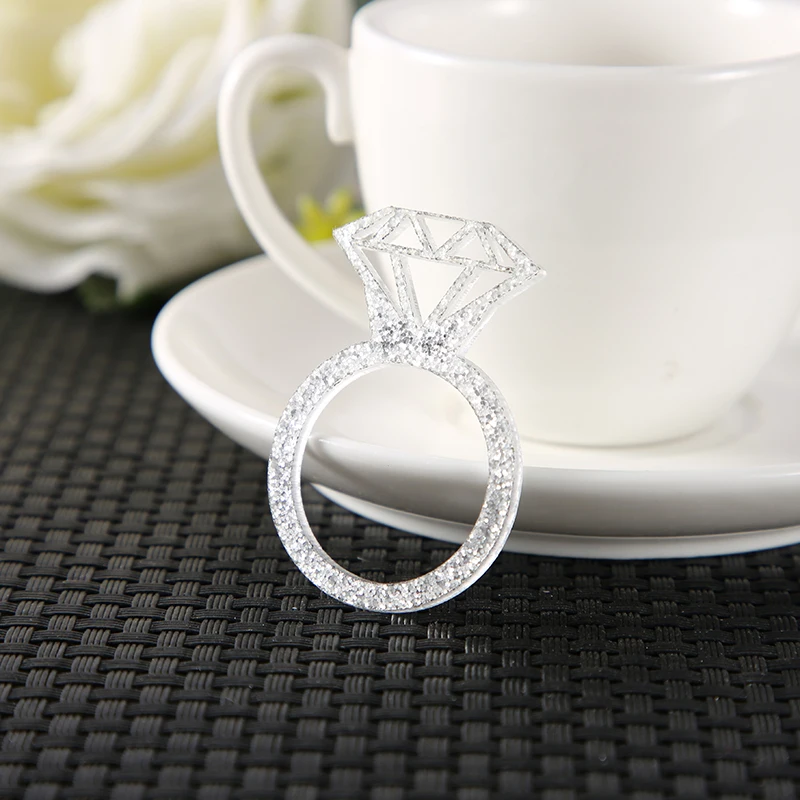 Акриловое серебряное или золотое блестящее бриллиантовое кольцо для салфеток, декоративные аксессуары для душа невесты, вечерние украшения для помолвки, свадебные украшения