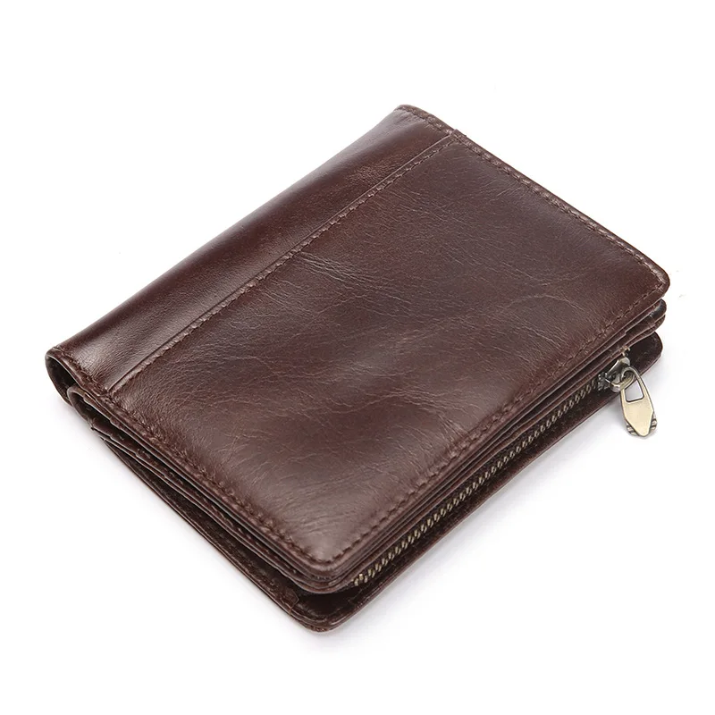 

Cow Leather Wallet Men Purse Small Zipper Men's Wallets Coin Zipper Mini Male Purse Zipper Genuine Leather Wallet Men Clutch Bag