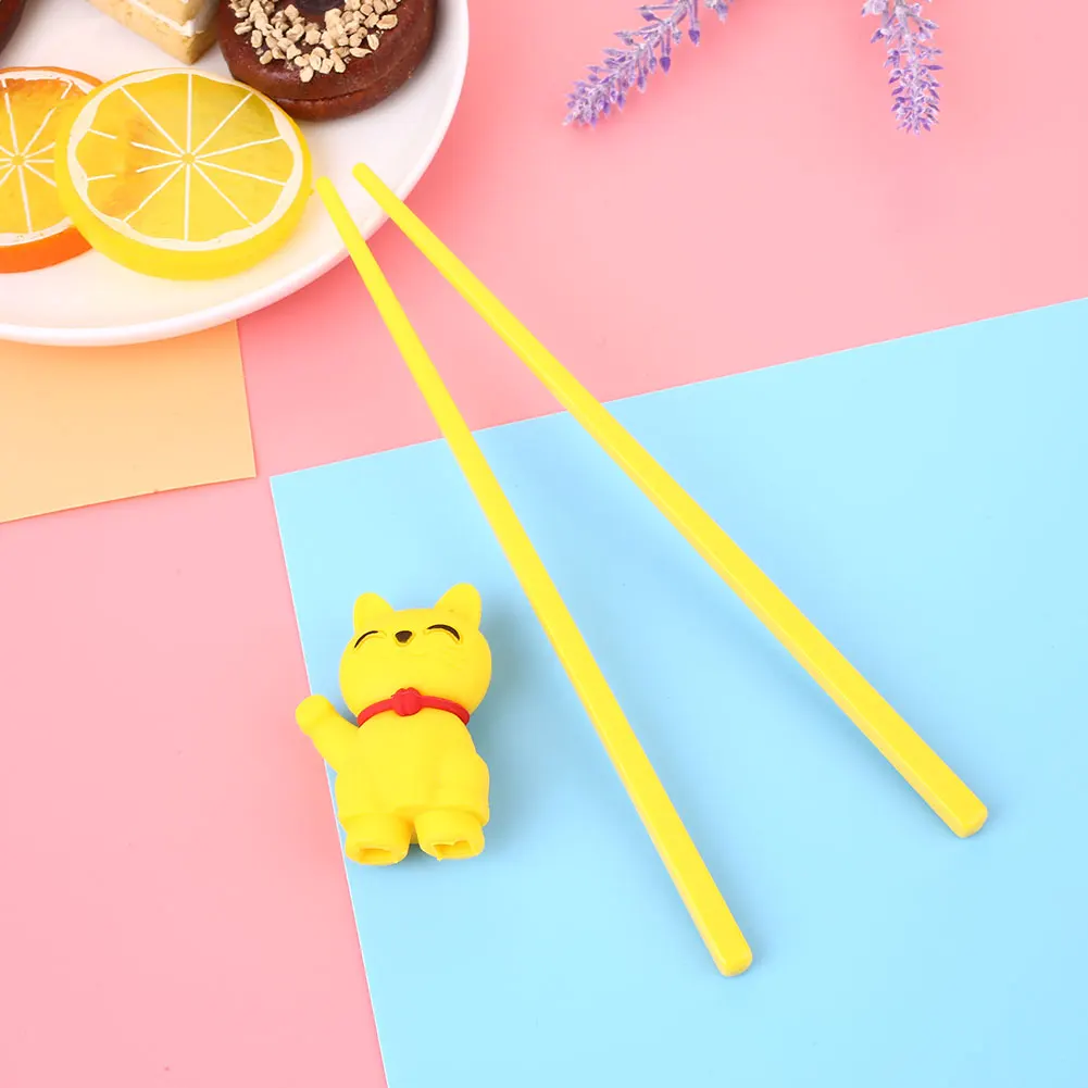 Детские палочки для еды с рисунком кота стиль начинающих ребенок потребление пищи помощник инструмент