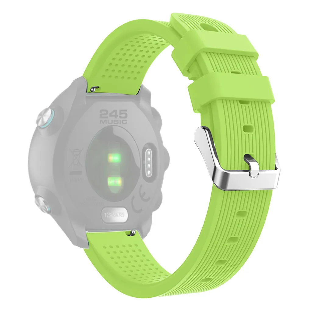 Спортивный силиконовый ремешок для Garmin Forerunner 245 245M музыка 645 сменный ремешок для часов браслет 20 мм резиновый ремешок для часов#15