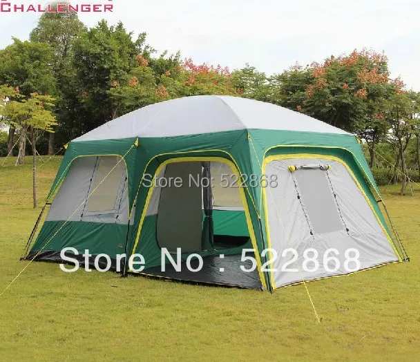 Best price at $250 Cheap 2013 new style Pop Up high quality 10 person big space double layer rainproof windproof camping family party tent