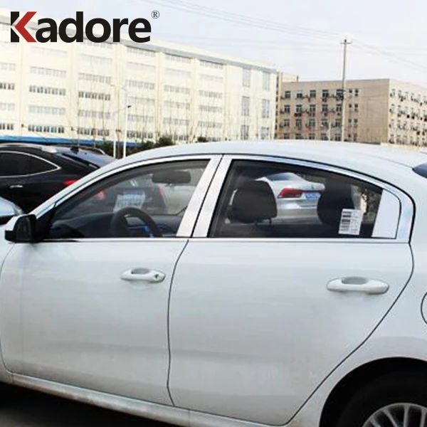 

For Kia Rio 4 X-line 2018 2019 Sedan Exterior Accessories Stainless Steel Window Pillar Posts Cover Trim Molding Garnish Guard