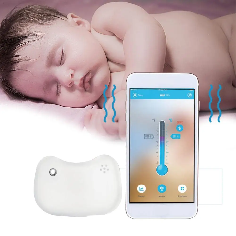 Baby 24-Hour Intelligent Baby Fever Monitor with Wireless Alerts Smart Bracelet Bluetooth Monitor Fever Thermometer