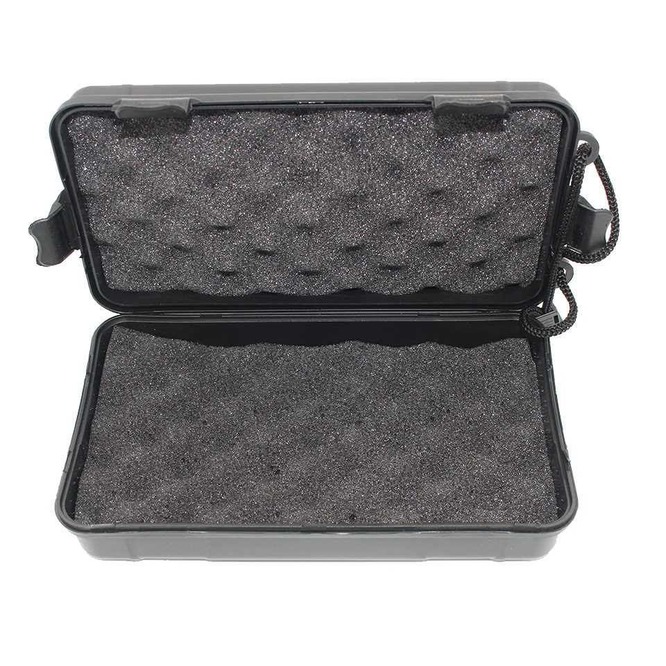 

Universal Waterproof Anti Fall Black Plastic Storage Box For Flashlight Light Torch Lamp Battery Charger Case Holder