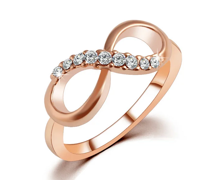 

Wholesale Fashion Brand Jewelry Luxurious Rhinestone Crystal Rings For Women Gold-color Wedding Rings Free Shipping