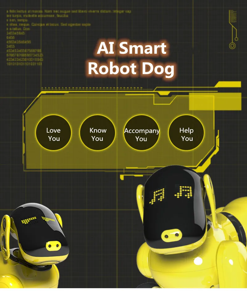 Искусственный интеллект робот собака щенок Go приложение управление RC робот собака игрушка танцевальная музыка сенсорный датчик интерактивный AI умный робот собака