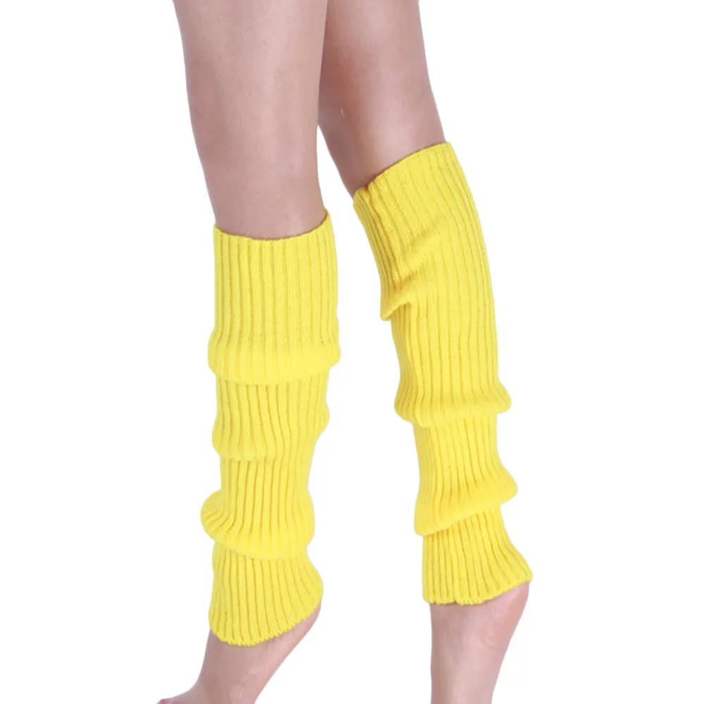 Высокие носки; гетры; Для женщин Чистый Цвет гетры теплая шерсть вязать ноги запасы зимние длинные хлопковые носки до колена для девочек