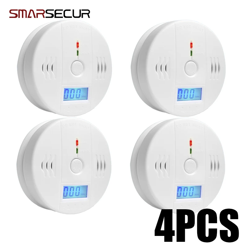 

Smarsecur Digital 85dB Warning High Sensitive LCD Photoelectric Independent CO Gas Sensor Carbon Monoxide Poisoning Detector