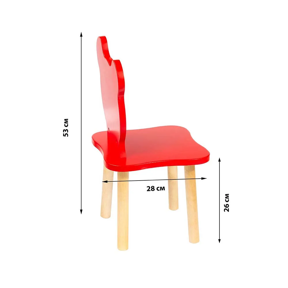 Стул детский Polli Tolli "Джери.Лисенок",красный 26см