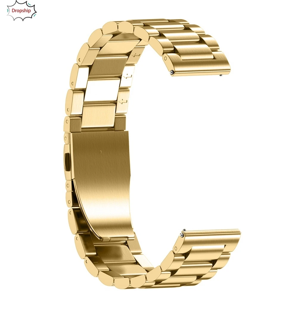 

OTOKY Strap On Watch Stainless Steel Accessory Watch Band Strap Metal Bands For Samsung Gear Sport Apl18 W20d30