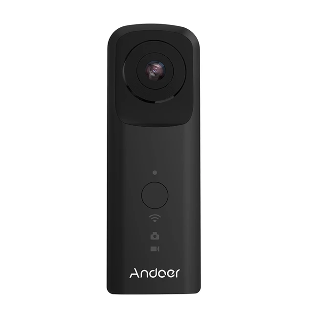 Andoer A360II Handheld 360 degree VR Video Camera Support WiFi Dual 210 degree HD Wide Angle FishEye Lens Panoramic Cam