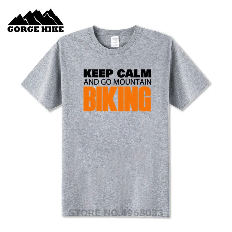 HipHop Keep Calm and go Мужская футболка на горном велосипеде Высококачественная уличная с