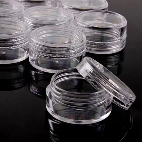 

50 Pieces Portable Cosmetic Sample Containers 5 Gram Plastic Cream Pot Jars Hot