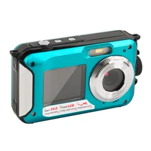 New 2.7 inch TFT Digital Camera Waterproof 24MP MAX 1080P Double Screen 16x Digital Zoom Camcorder Built-in loudspeaker Micphone