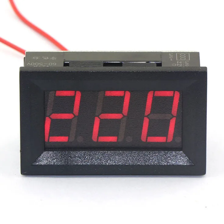 AC 75300V Red Led Display Voltage Meter AC 110V 220V Digital Voltmeter