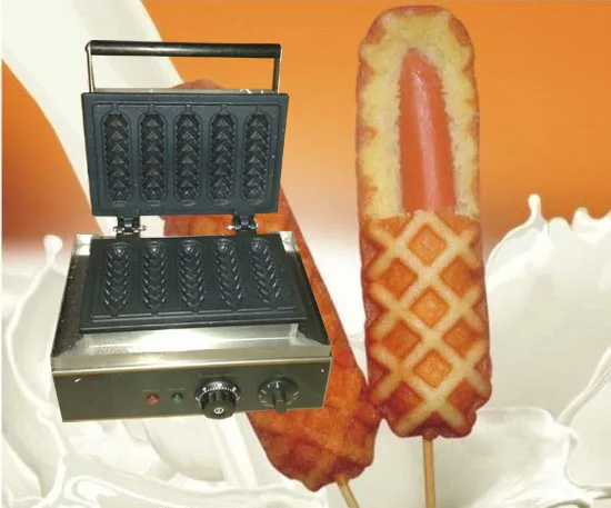 Хорошее качество с CE 5 шт хот-дог машинка для приготовления вафель на палочке вафельница машина французская колбаса машина