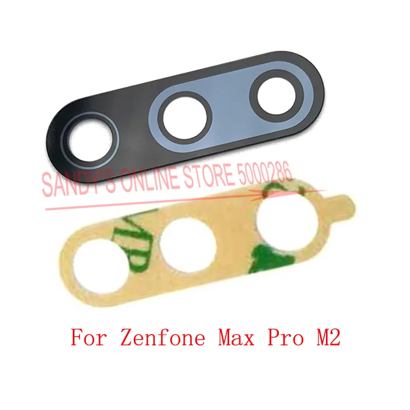 

2 Pcs/Lot High Quality For Asus Zenfone Max Pro M2 ZB631KL Back Rear Camera Glass Lens Cover With Adhesive Sticker