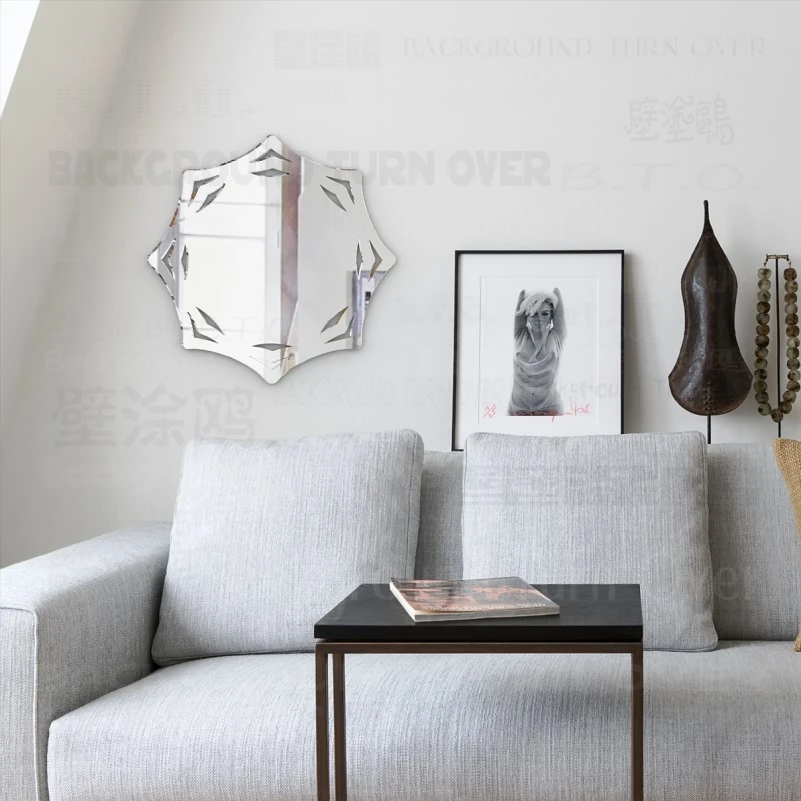

Mirror Wall Vanity Mirrors Decor For Home Living Room Stickers Circle Bedroom Vintage Round Shower M016