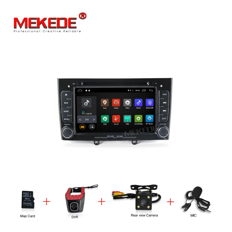 Mekede M518 чистый Android 7,1 dvd-плеер для автомобиля peugeot 308 408 с gps навигацией мультимедиа аудио Радио vedio 4G wifi BT - Цвет: add camera dvr