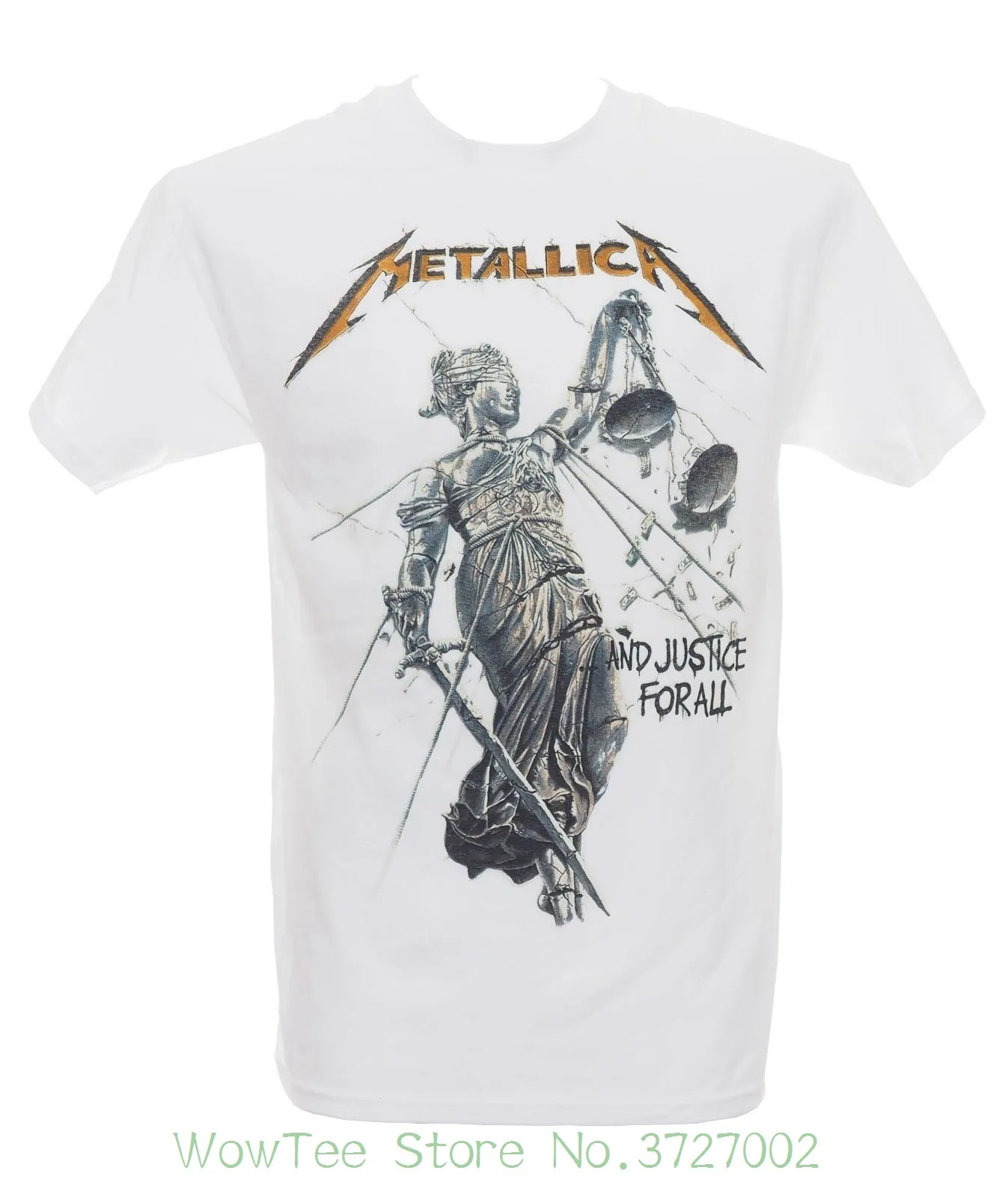 - And Justice For All Album Cover - Official T-shirt - New S M L Xl Short Sleeves New Fashion T-shirt Men Clothing - And Justice For All Album Cover - Official T-shirt - New S M L Xl Short Sleeves New Fashion T-shirt Men Clothing