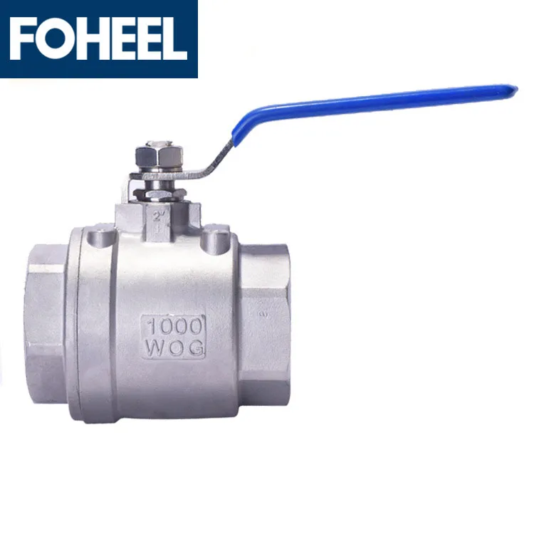 Внутренний из нержавеющей стали с резьбой шаровой клапан с резьбой Двухсекционный шаровой клапан