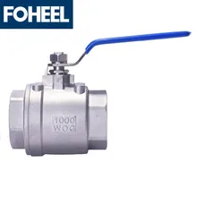 Внутренний из нержавеющей стали с резьбой шаровой клапан с резьбой Двухсекционный шаровой клапан