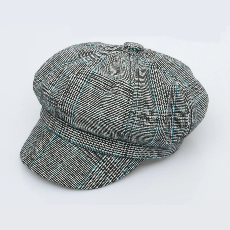 Эластичные британский художник шляпа для Для женщин Повседневное купол голые Chapeu Шапки Boina восьмиугольной Hat Высокое качество Артис Для