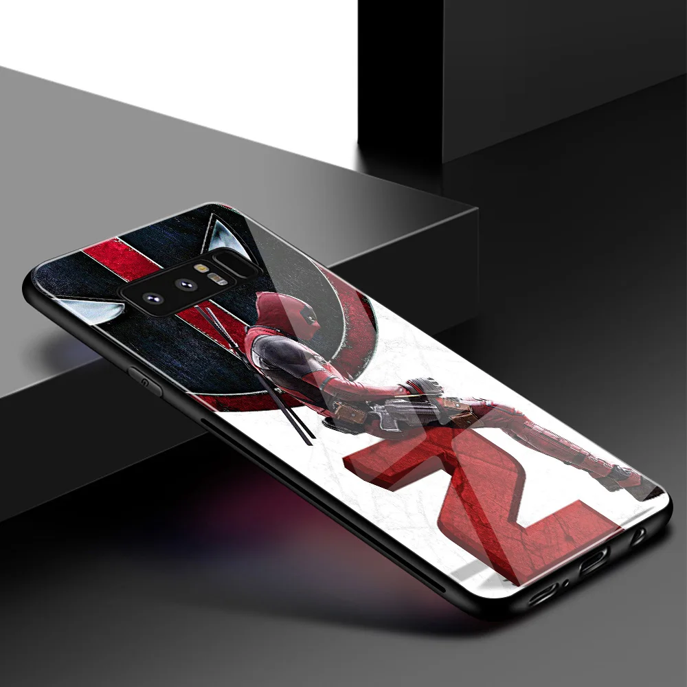 Для samsung S8 чехол Marvel Deadpool жесткий чехол из закаленного стекла для samsung Galaxy Note 8 9 10 S8 S9 Plus S10 plus S10 Lite - Цвет: 00366