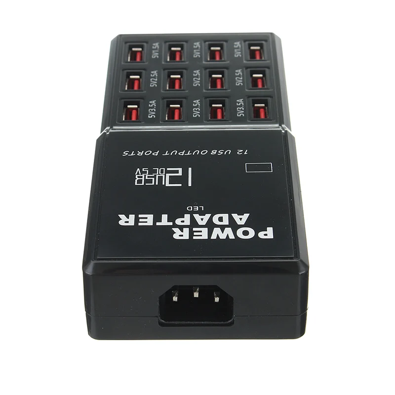 LEORY зарядное устройство USB multi штепсельная вилка американского стандарта 12 Порты usb домашние дорожные настенные Настольный Зарядное устройство Мощность адаптер зарядка через USB станция концентратор для телефона