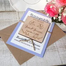 Пользовательские Цветочные деревенские свадебные пригласительные открытки с деревом сохранить дату магниты прием гостей в доме невесты сувениры подарки