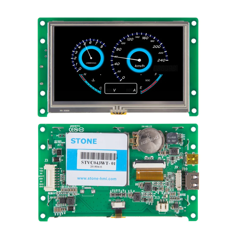 

3.5" full color TFT LCD module with touch screen and wide voltage