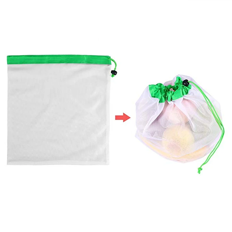 MICCK 12 шт многоразовые сетчатые сумки для производства моющиеся Экологичные сумки для хранения продуктов питания, фруктов, овощей, игрушек, сумка для мелочей