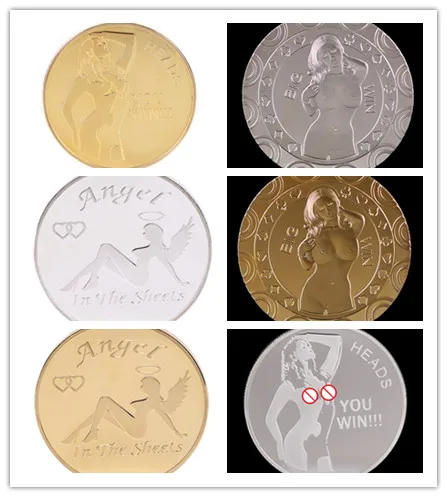 

Head Charming Collection Arts Gifts Souvenir Commemorative Coin Sexy Woman Body Luck Collection Arts Gifts 3 Styles
