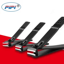 Black Stainless Steel Nail Clipper Cutter Professional Manicure Trimmer High Quality Toe Nail Clippers Knife black white large carbon steel nail clipper cutter professional manicure trimmer high quality toe nail scissors clip catcher
