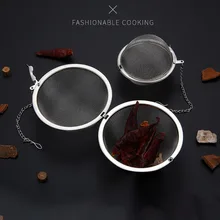 Многоразовая нержавеющая сталь сетчатый шар травяной чай кофе лист сито для специй фильтр-инфузор чай чайник замок инструменты для кухни дома